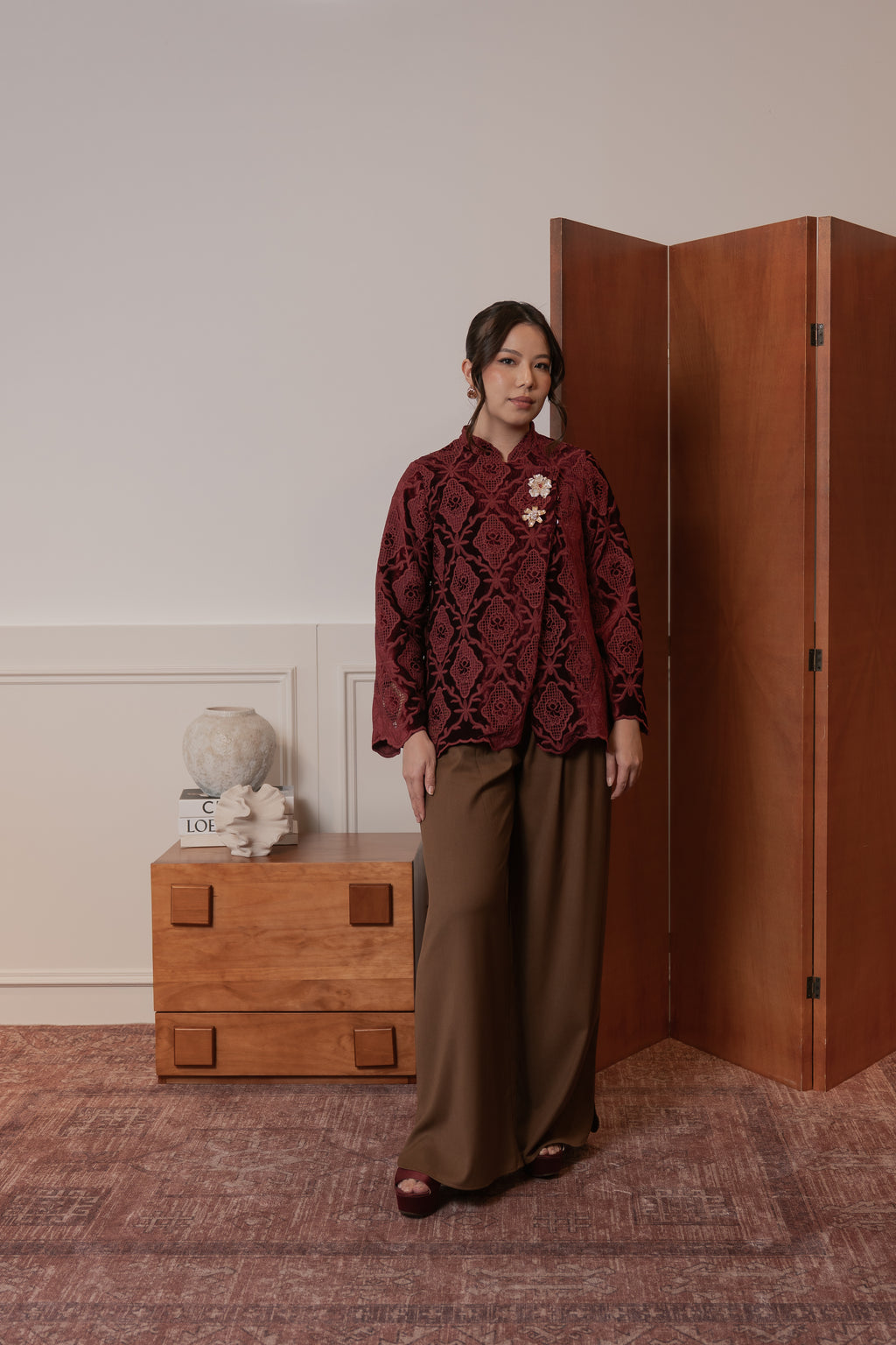 Dyan Kebaya in Burgundy