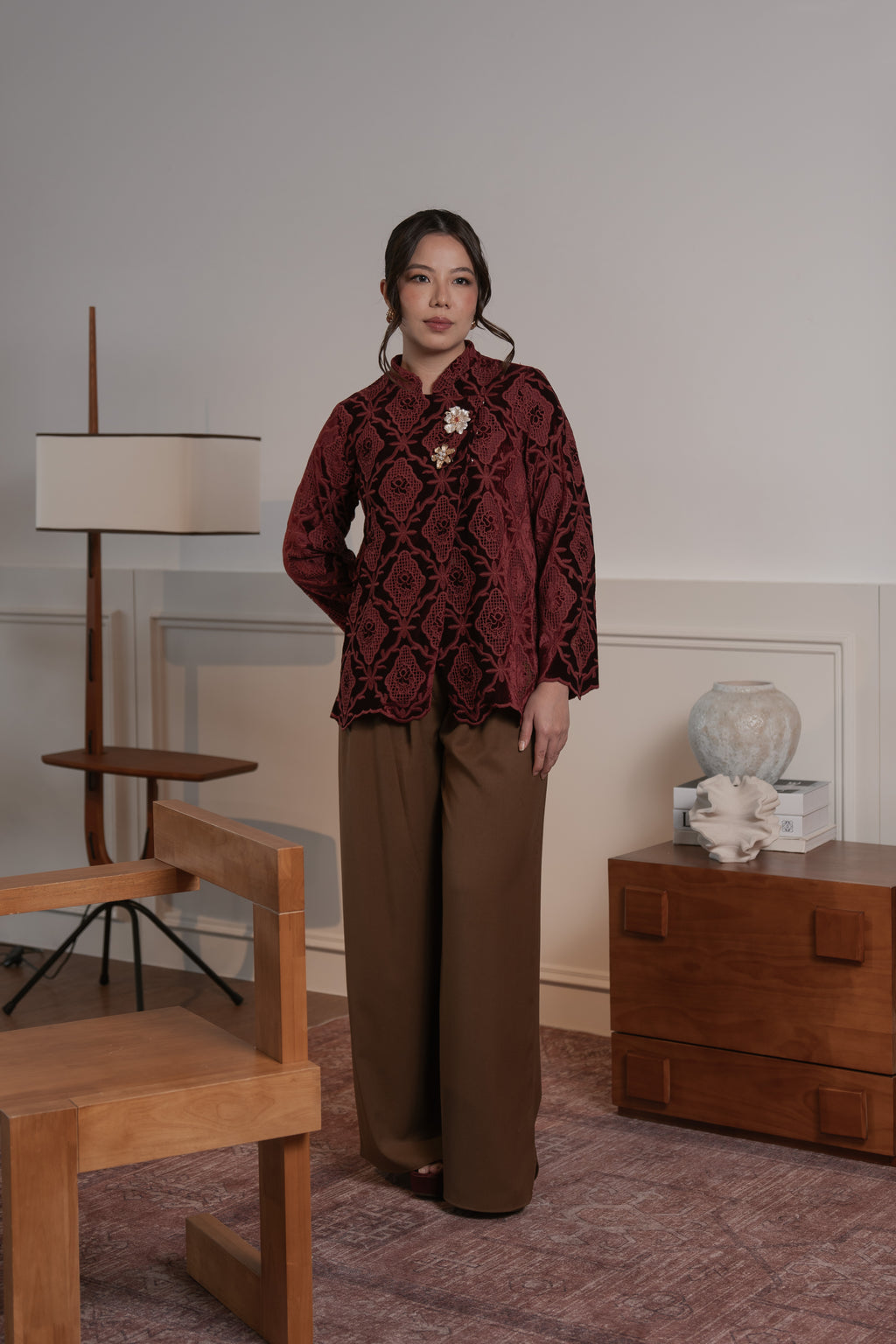 Dyan Kebaya in Burgundy