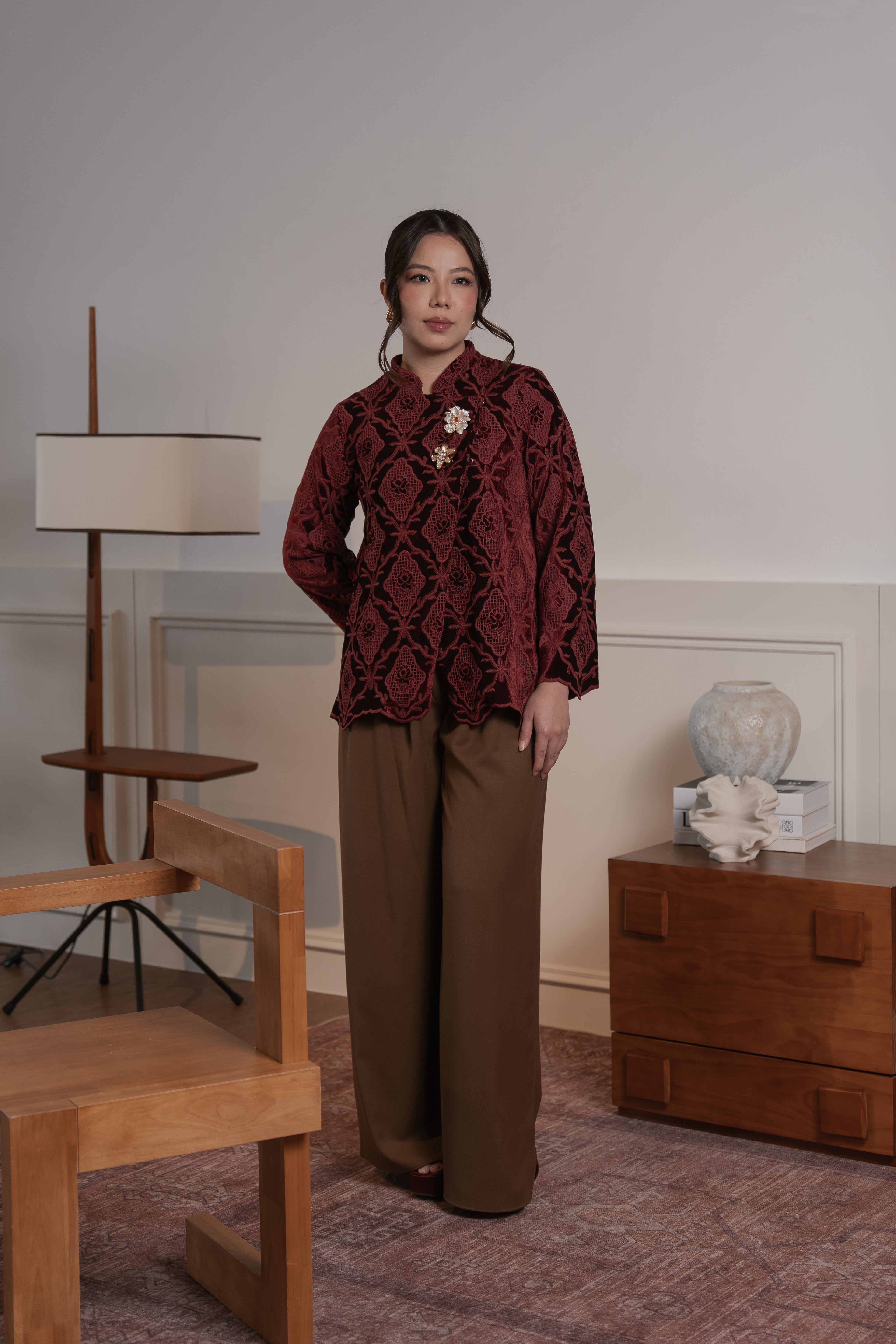 Dyan Kebaya in Burgundy