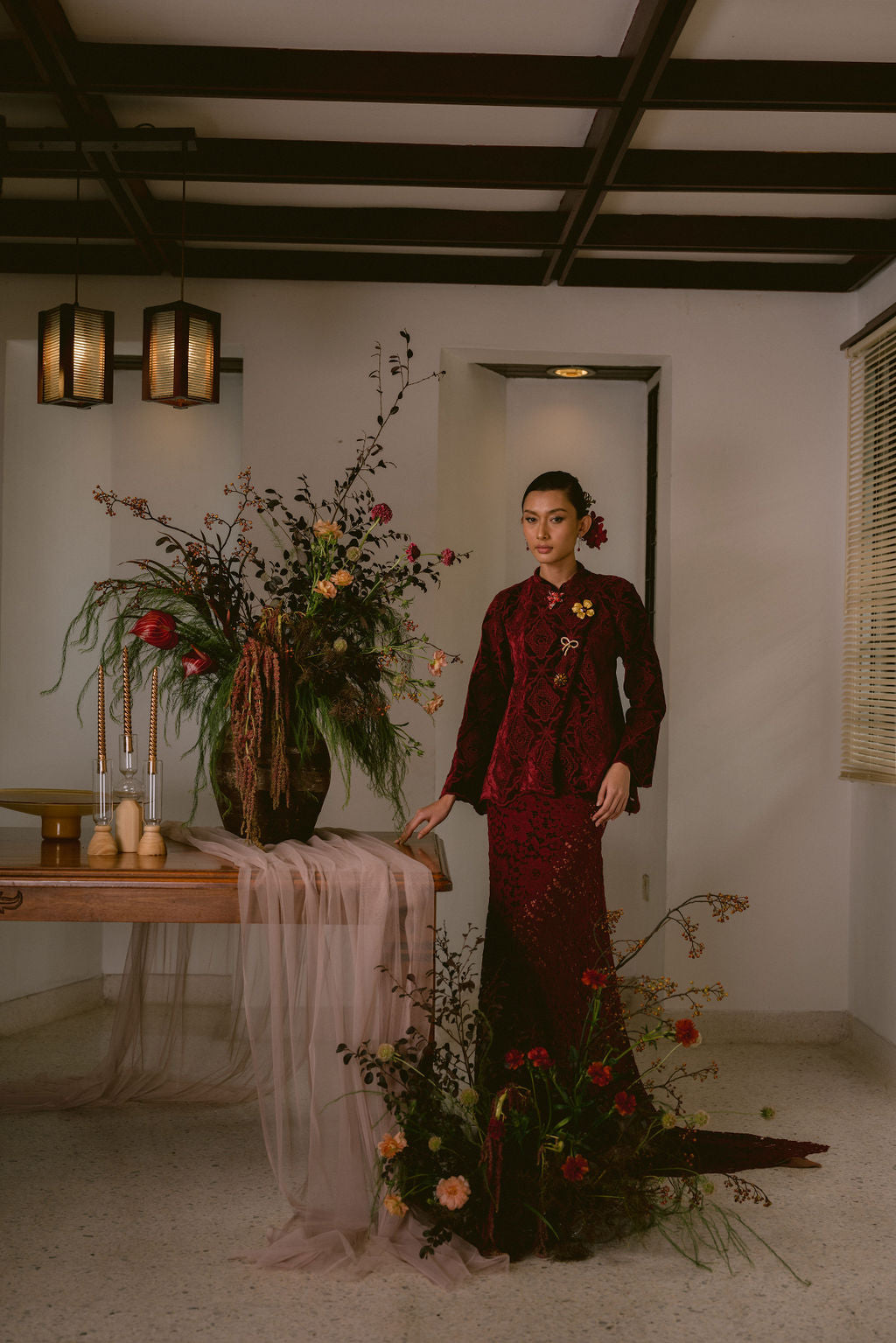 Dyan Kebaya in Burgundy