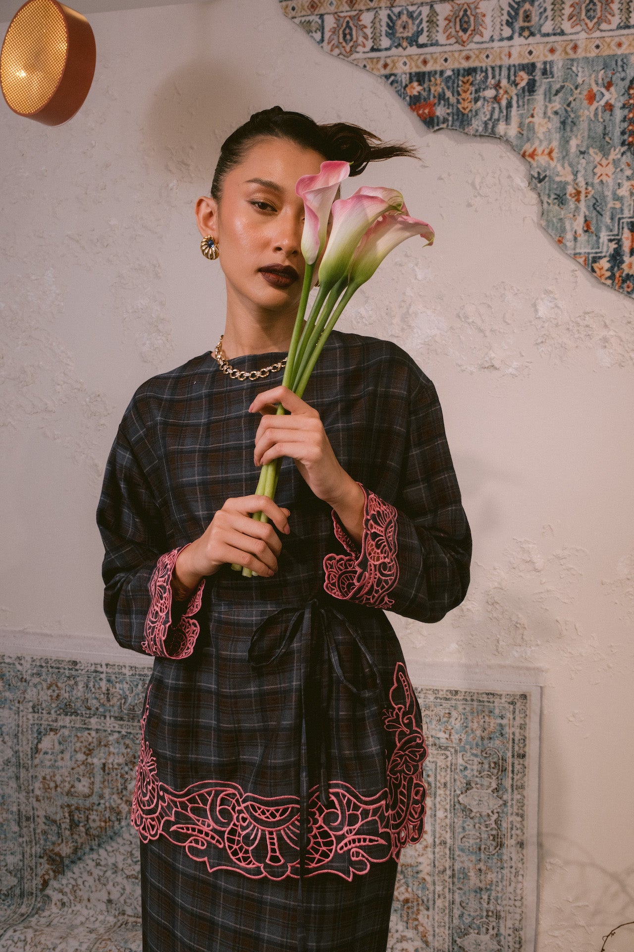 Romansa Set in Blushnavy