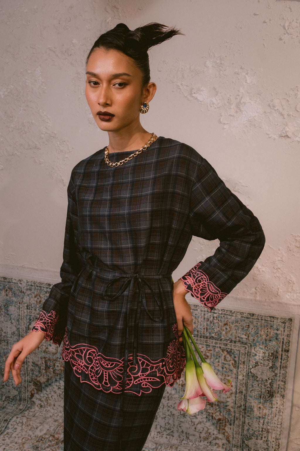 Romansa Set in Blushnavy